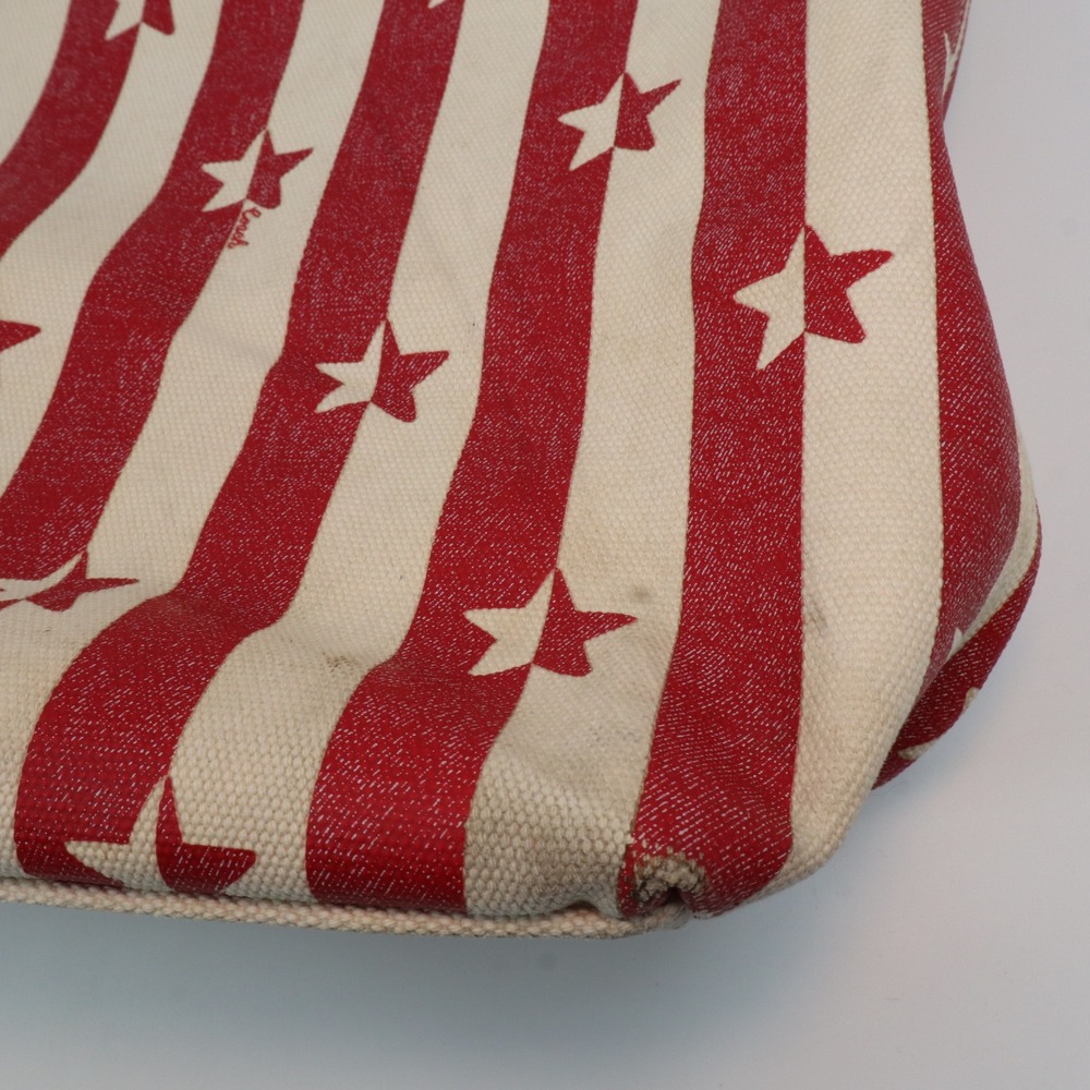 Coach Tote Bag Womens Large Red White Stars Stripes Americana Canvas D2047-1910 - Picture 8 of 15